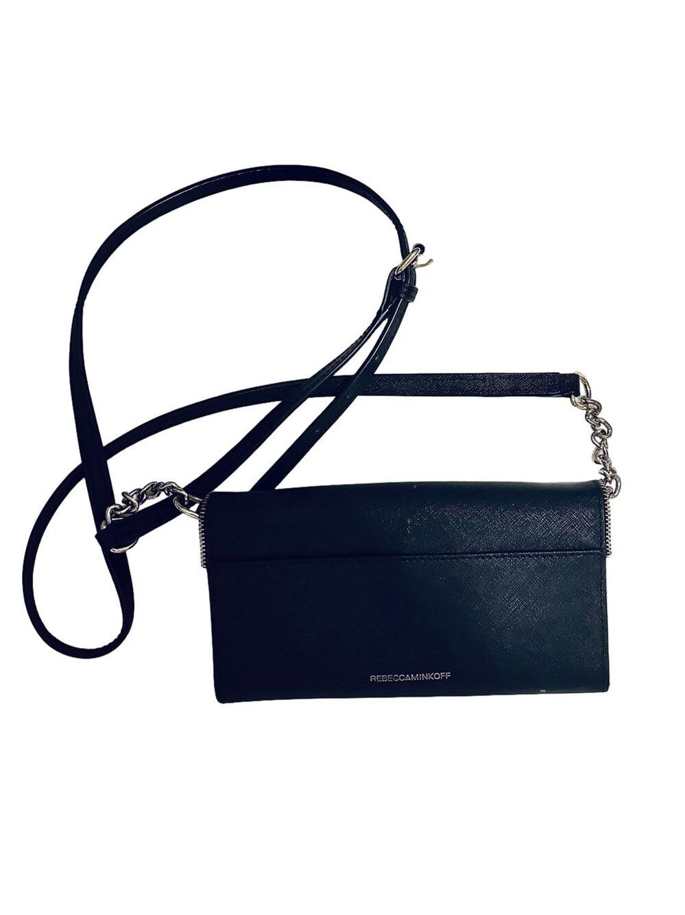 Rebecca Minkoff Black Leather Small Crossbody Bag Purse Wallet